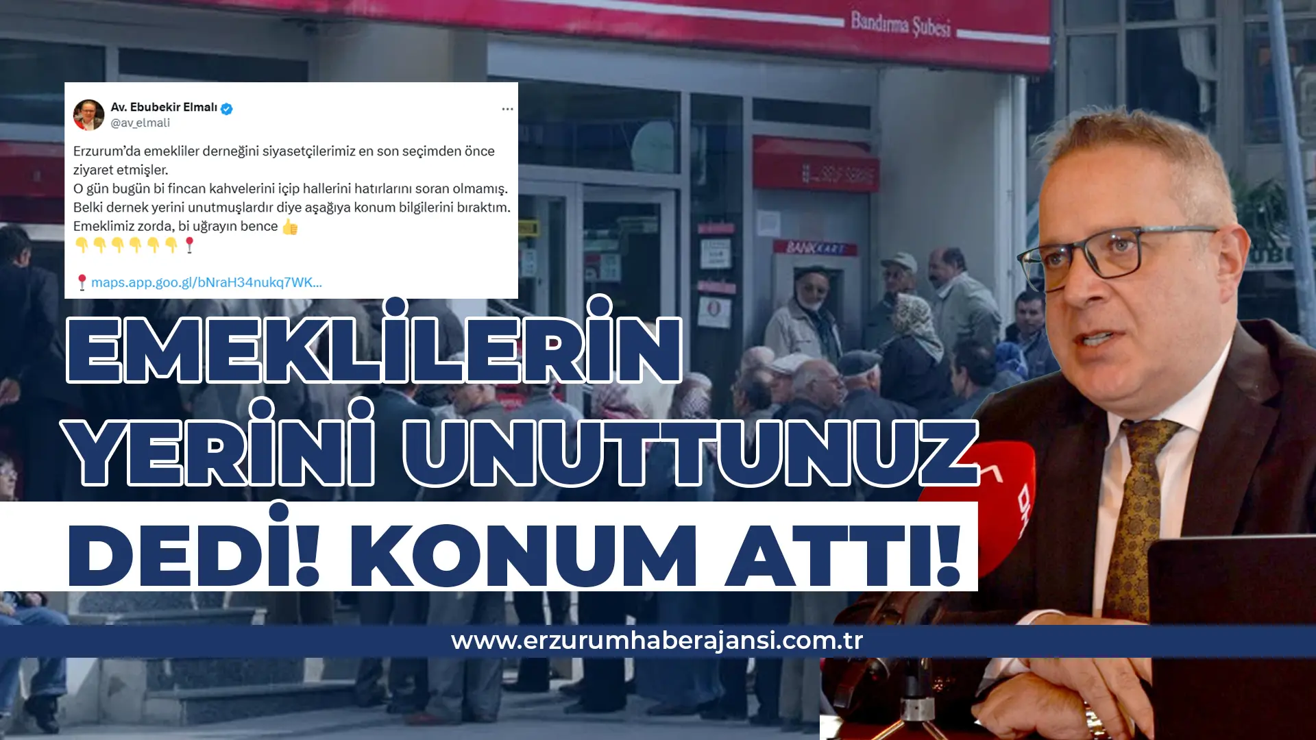 Av. Ebubekir Elmalı’dan Siyasetçilere Mesaj: “Emekliler Yalnız Bırakıldı”